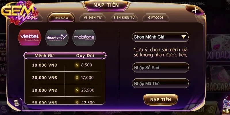 nap the cao vao vi gemwin